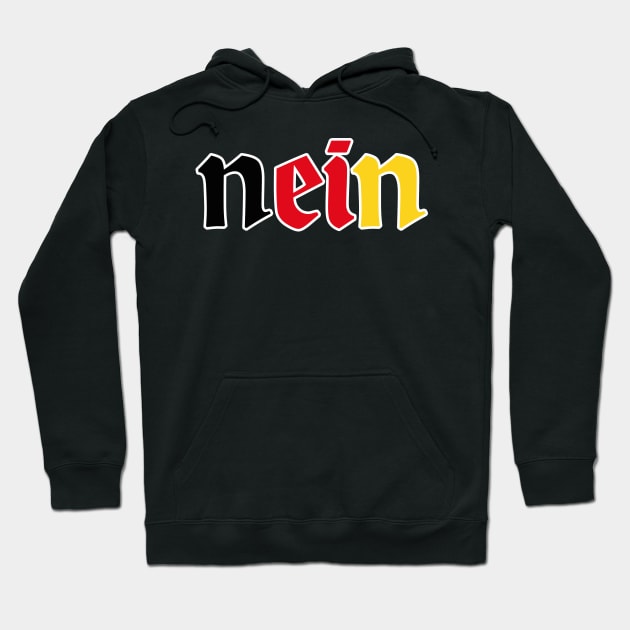 Vintage Retro Funny Saying German Nein Hoodie by Estrytee